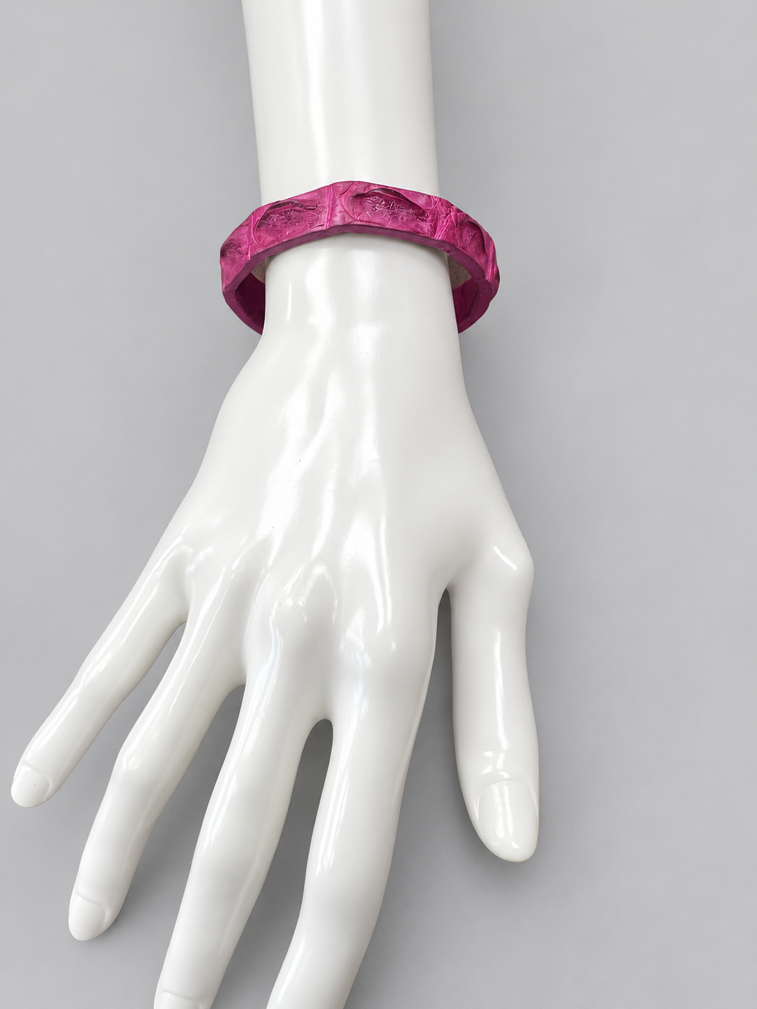 Unisex Crocodile Bracelet Fuschia